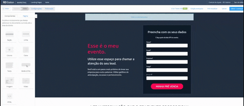 Criação de Landing Page no RD Station